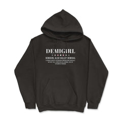 Demigirl Definition Female & Agender Color Flag Pride product - Hoodie - Black