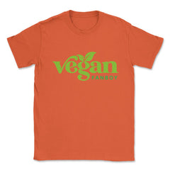 Vegan Fanboy Hand-Drawn Lettering Design Gift product Unisex T-Shirt - Orange