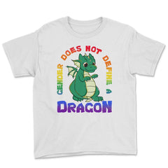 Gay Pride Kawaii Dragon Gender Equality Funny Gift product Youth Tee - White