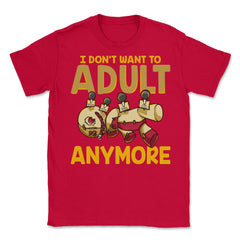 I Don’t Want to Adult Anymore VoodooDoll Halloween Unisex T-Shirt - Red