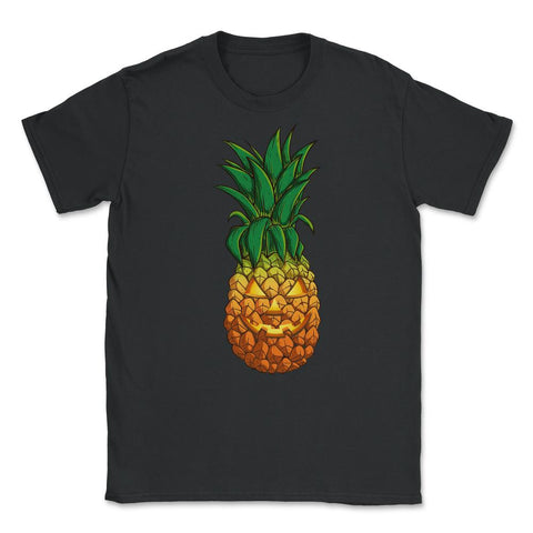 Jack o' lantern Tropical Pineapple Halloween T Shirt  Unisex T-Shirt - Black
