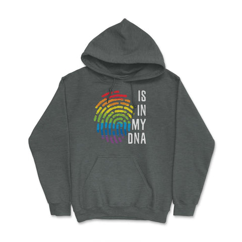 Is In My DNA Rainbow Flag Gay Pride Fingerprint Design design Hoodie - Dark Grey Heather