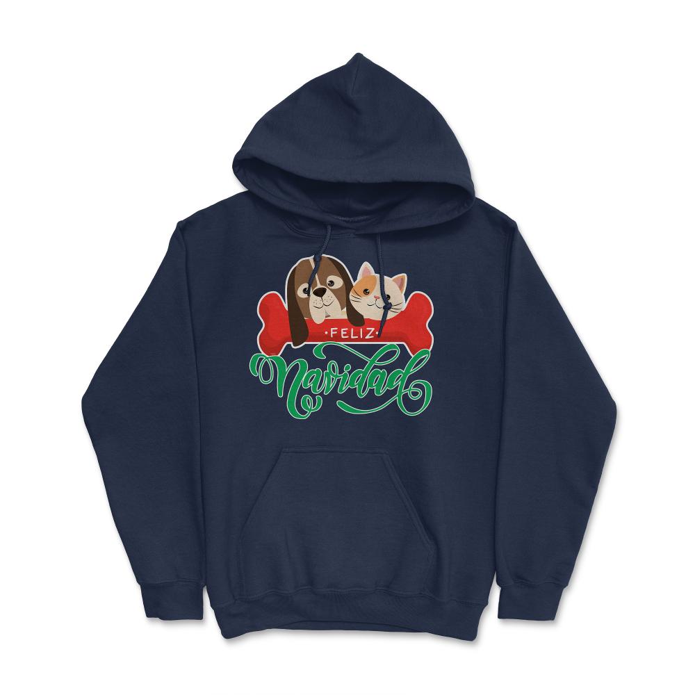 Pet Lovers Felíz Navidad Funny T-Shirt Tee Gift Hoodie - Navy