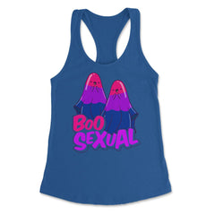 Boo Sexual Bisexual Ghost Pair Pun for Halloween print Women's - Royal
