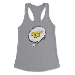 Woo Hoo Girl with a Comic Thought Balloon Graphic graphic Women's - Grey Heather