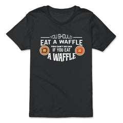 You should eat a Waffle To be happy design Novelty graphic - Premium Youth Tee - Black