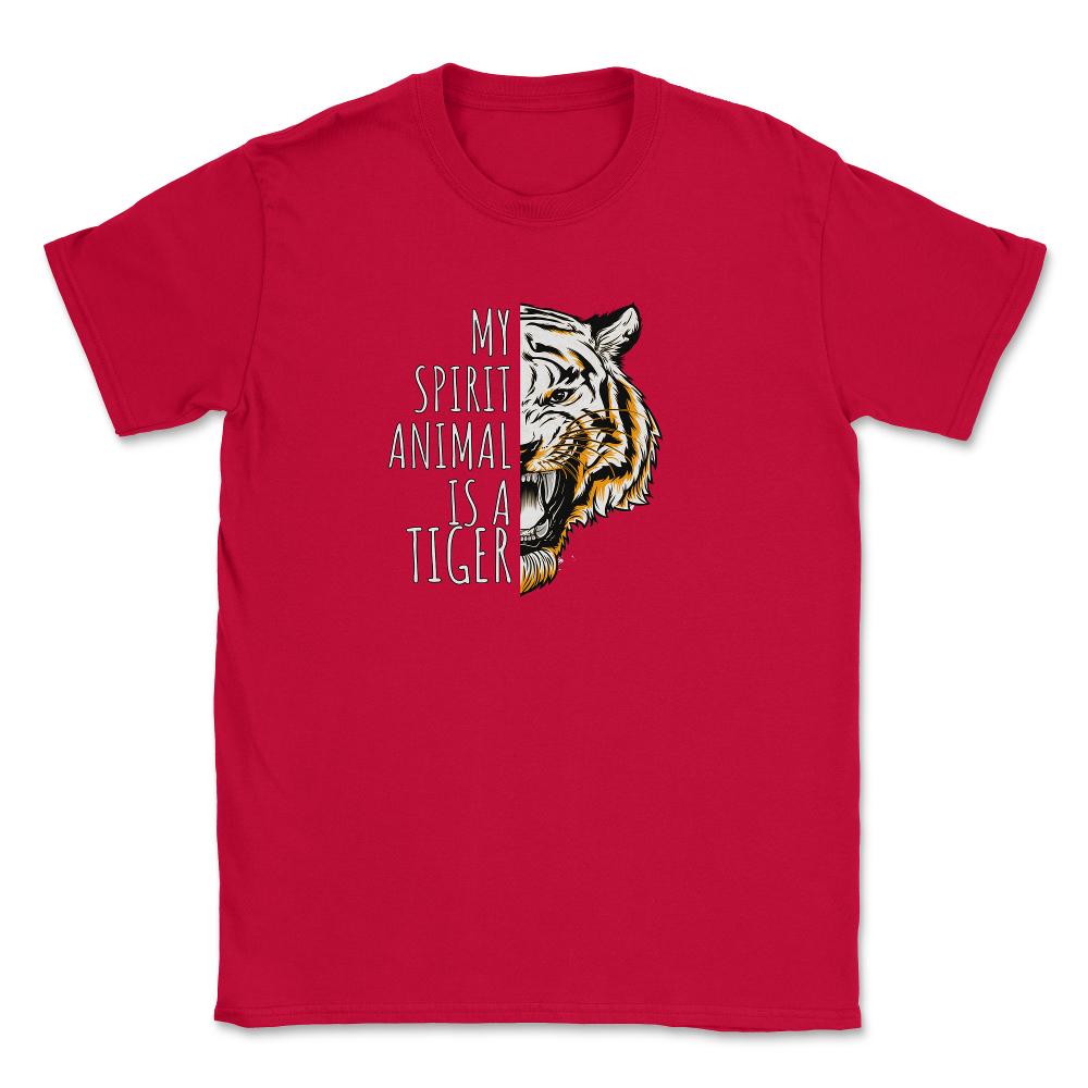 My Spirit Animal is a White Tiger Awesome Rare product Unisex T-Shirt - Red