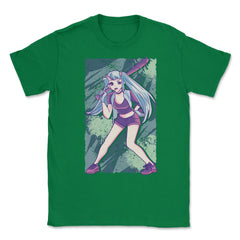 Kawaii Pastel Goth Menhera Anime Girl With Baseball Bat print Unisex - Green