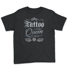 Tattoo Queen Vintage Old Style Grunge Tattoo design graphic - Youth Tee - Black