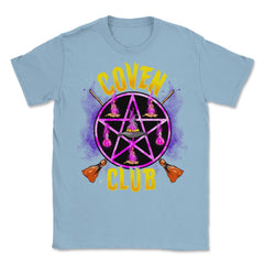 Coven Club for Witches Witchcraft Occult Pentagram Unisex T-Shirt - Light Blue