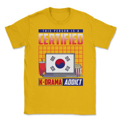 This Person Is A Certified K-Drama Addict Korean Drama Fan print - Gold