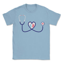 Funny Stethoscope NICU Nurse Labor And Delivery Nurse RN print Unisex - Light Blue