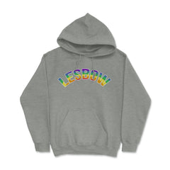 Lesbow Rainbow Word Arc Gay Pride t-shirt Shirt Tee Gift Hoodie - Grey Heather