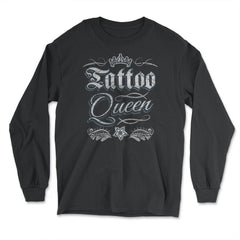 Tattoo Queen Vintage Old Style Grunge Tattoo design graphic - Long Sleeve T-Shirt - Black