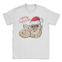 Merry Christmas Angel Cat Funny Humor T-Shirt Tee Gift Unisex T-Shirt - White