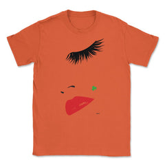 Irish Eyelashes in Vogue St Patrick Sexy Unisex T-Shirt - Orange