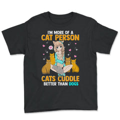 Cat Person Anime Gift product - Youth Tee - Black