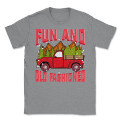 Fun Old fashioned Christmas Retro Vintage Truck Funny  Unisex T-Shirt - Grey Heather