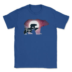 Papa Bear Moonlight T-Shirt Father's Day Tee Gift Unisex T-Shirt - Royal Blue