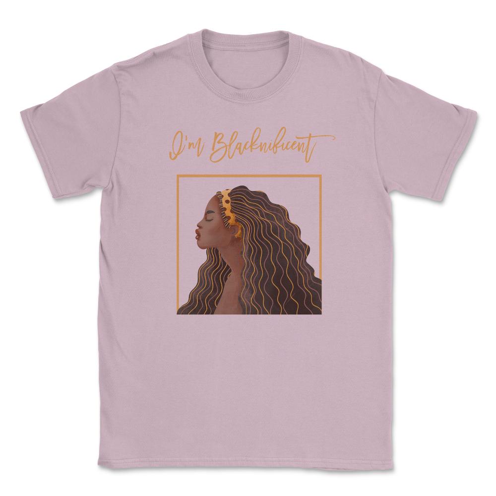 I’m Blacknificent Afro-American Woman Design design Unisex T-Shirt - Light Pink