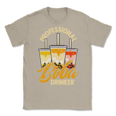Professional Boba Drinker Bubble Tea Design design Unisex T-Shirt - Cream