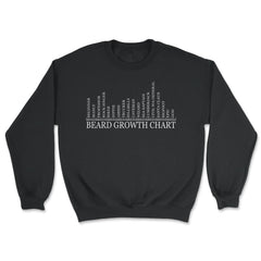 Beard Growth Chart Funny Gift for Beard Lovers graphic - Unisex Sweatshirt - Black