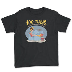 100 Days of (Not Getting Dressed for) School Design graphic - Youth Tee - Black