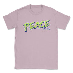 Peace Vibes Only Words Colorful Peace Day Design print Unisex T-Shirt - Light Pink