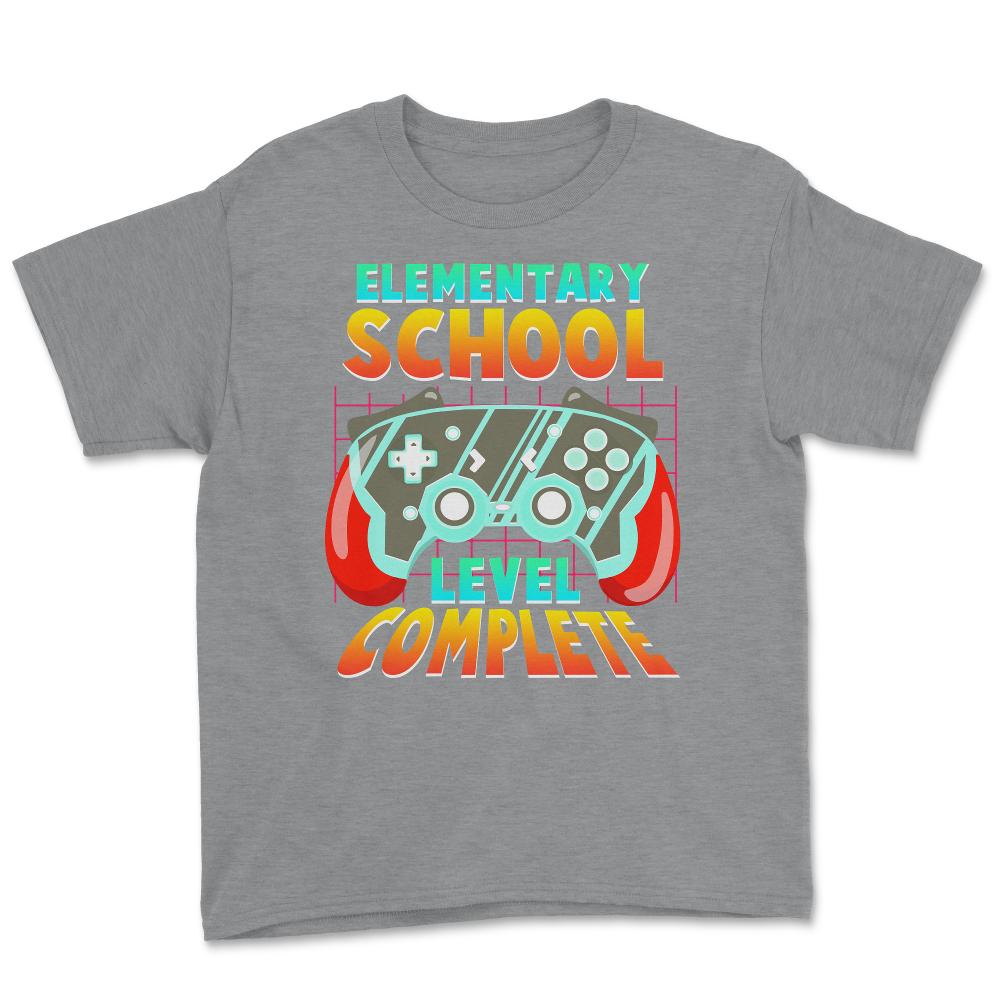 Elementary Level Complete Video Game Controller Graduate print Youth - Grey Heather