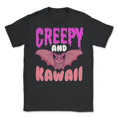 Halloween Creepy and Kawaii Cute Bat-Character Gif Unisex T-Shirt - Black