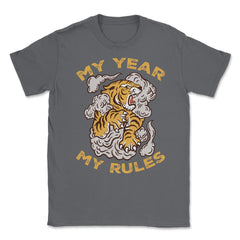 My Year My Rules Retro Vintage Year of the Tiger Meme Quote design - Smoke Grey