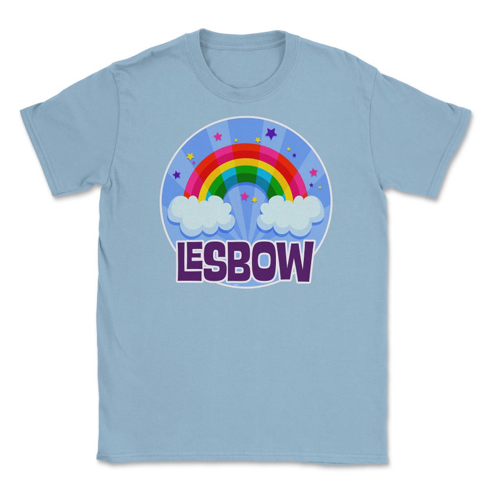 Lesbow Rainbow Colorful Gay Pride Month t-shirt Shirt Tee Gift Unisex - Light Blue