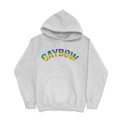 Gaybow Rainbow Word Art Gay Pride t-shirt Shirt Tee Gift Hoodie - White