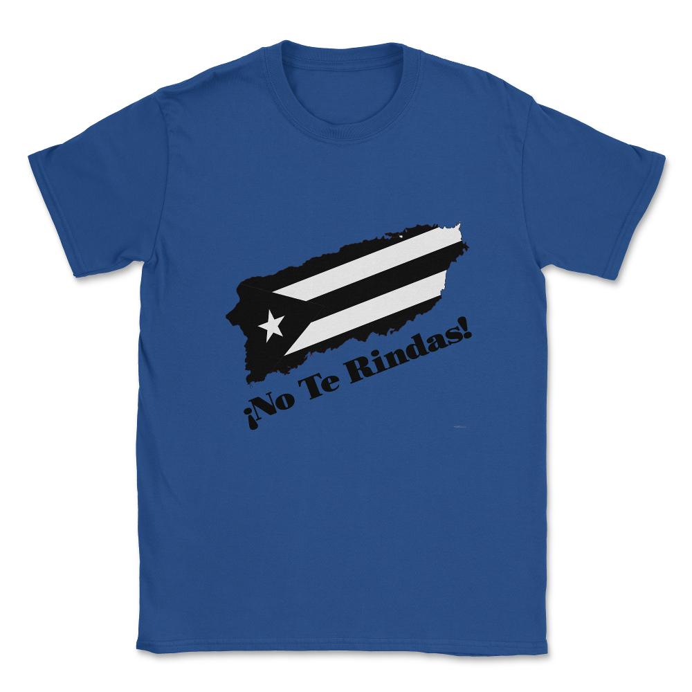 Puerto Rico Black Flag No Te Rindas Boricua by ASJ design Unisex - Royal Blue