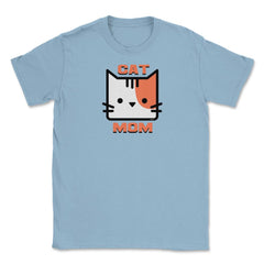 Cat Mom Unisex T-Shirt - Light Blue