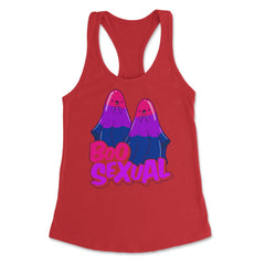 Boo Sexual Bisexual Ghost Pair Pun for Halloween print Women's - Red