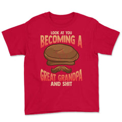 Becoming a Great Grandpa Youth Tee - Red