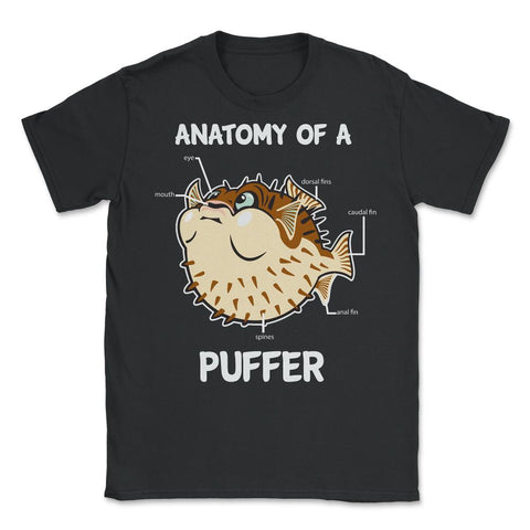 Anatomy of a Puffer Fish Funny Gift product - Unisex T-Shirt - Black