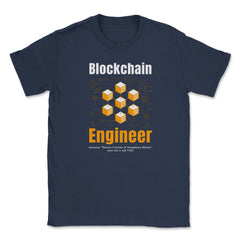 Blockchain Engineer Definition For Bitcoin & Crypto Fans product - Navy