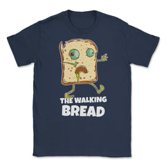 The Walking Bread Funny Halloween Zombie Bread Unisex T-Shirt - Navy