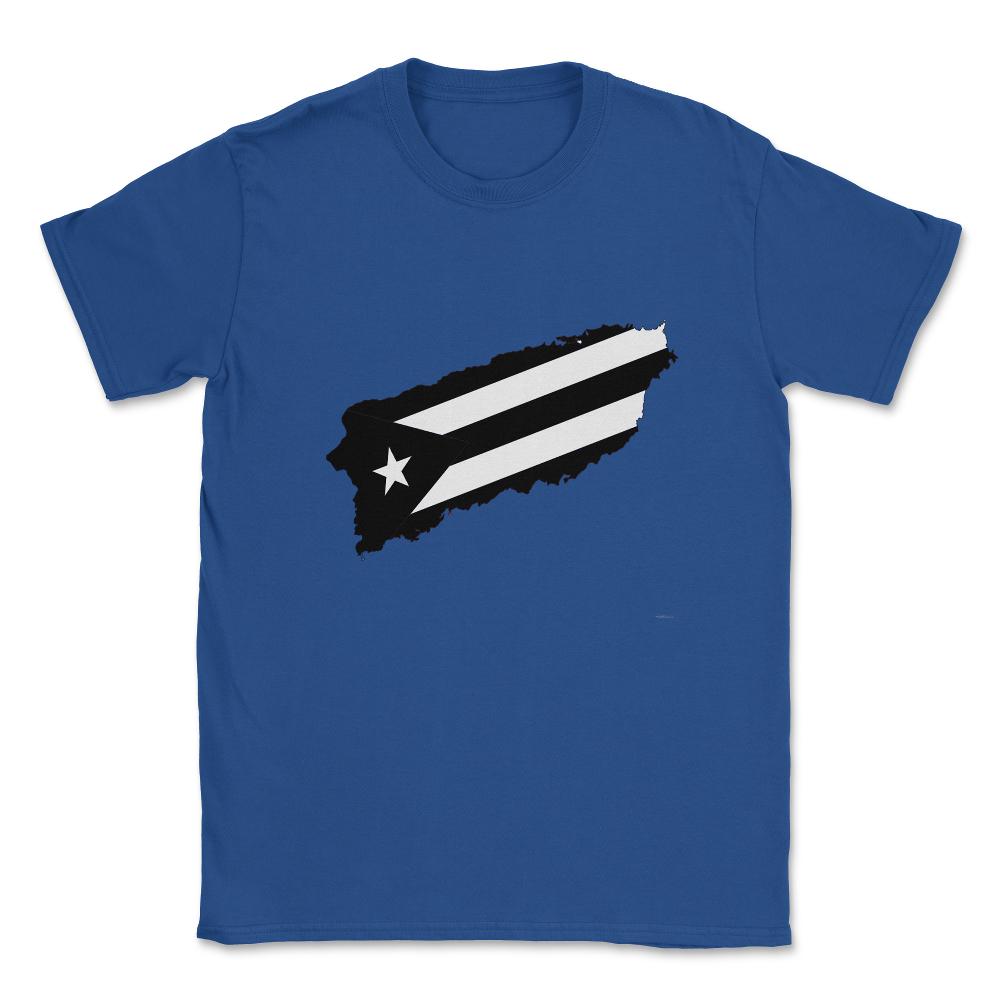 Puerto Rico Black Flag Resiste Boricua by ASJ product Unisex T-Shirt - Royal Blue