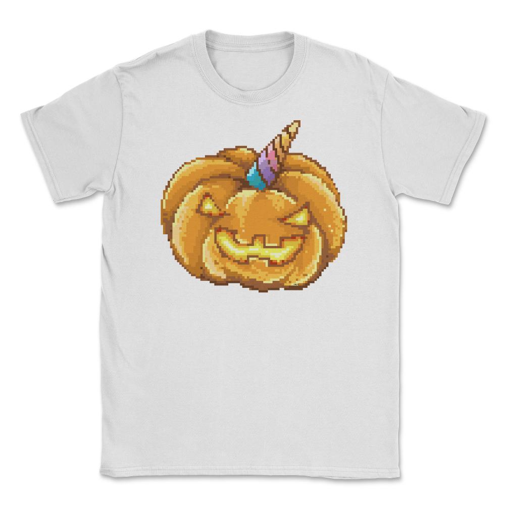 Jack O Unicorn Pumpkin Halloween T Shirt Gifts Unisex T-Shirt - White
