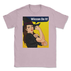 Rosie the Riveter Wiccan Do It! Feminist Witch Retro print Unisex - Light Pink