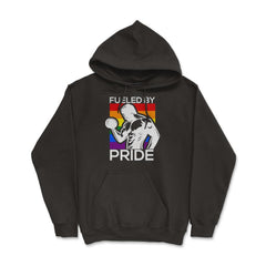 Fueled by Pride Gay Pride Iron Guy Gift graphic - Hoodie - Black