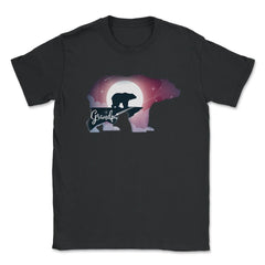 Grandpa Bear in the Moonlight Unisex T-Shirt - Black