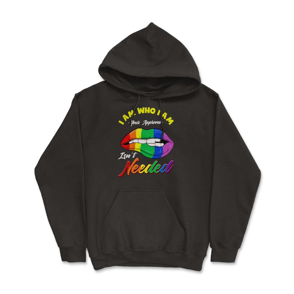 Gay Rainbow Lips Pride Equality Gift print - Hoodie - Black