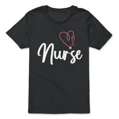 Nurse RN Heart Stethoscope Student Nurse Practitioner product - Premium Youth Tee - Black