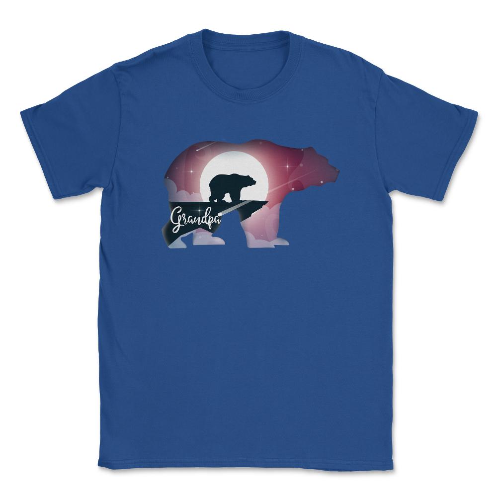Grandpa Bear in the Moonlight Unisex T-Shirt - Royal Blue