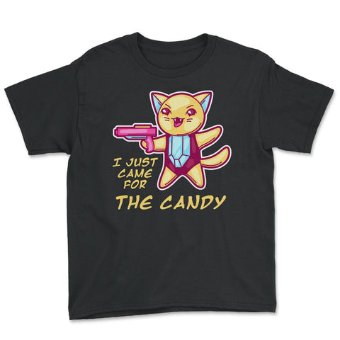 I Just came for the Candy Cute Anime Cat Halloween Shirt Gifts  Youth - Black