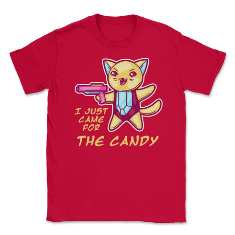 I Just came for the Candy Cute Anime Cat Halloween Shirt Gifts - Red